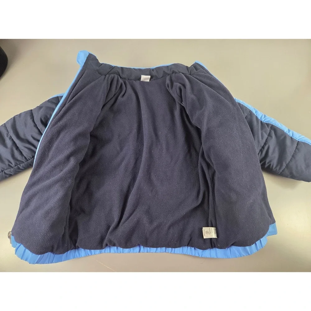 JORDAN Fleece Lined Insulated Puffer Jacket, Boys S, Blue Embroidered